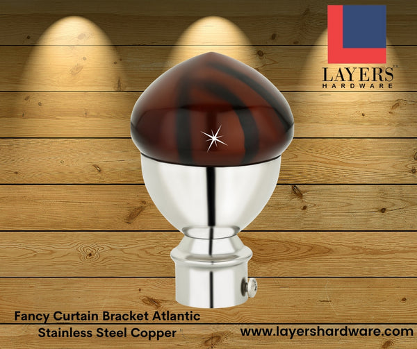 Layers Hardware™ Fancy Curtain Bracket Stainless Steel Atlantic Copper