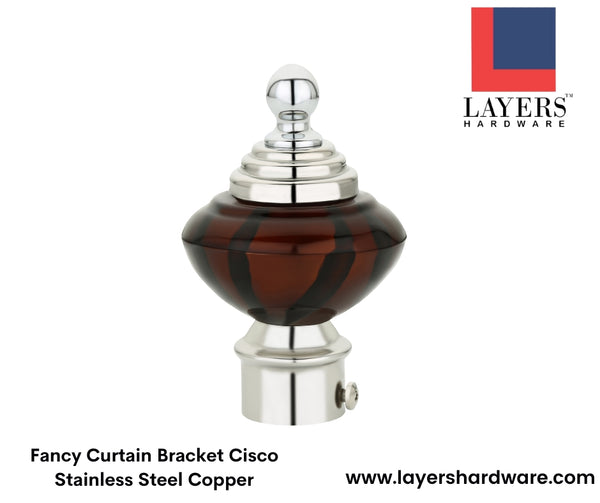 Layers Hardware™ Fancy Curtain Bracket Stainless Steel Cisco Copper