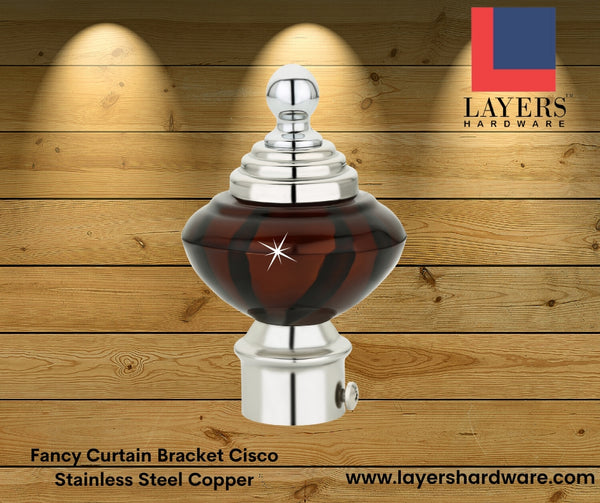 Layers Hardware™ Fancy Curtain Bracket Stainless Steel Cisco Copper