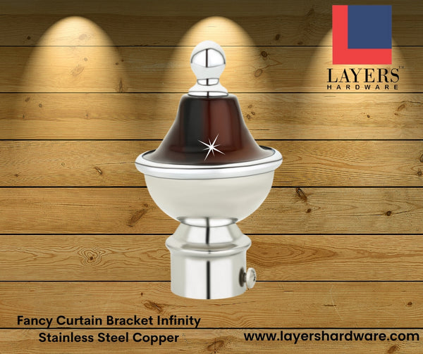 Layers Hardware™ Fancy Curtain Bracket Stainless Steel Infinity Copper