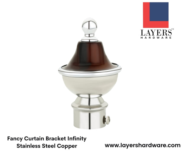 Layers Hardware™ Fancy Curtain Bracket Stainless Steel Infinity Copper