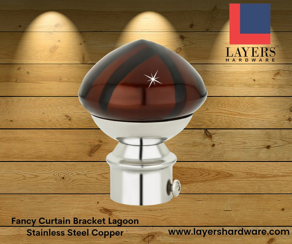 Layers Hardware™ Fancy Curtain Bracket Stainless Steel Lagoon Copper