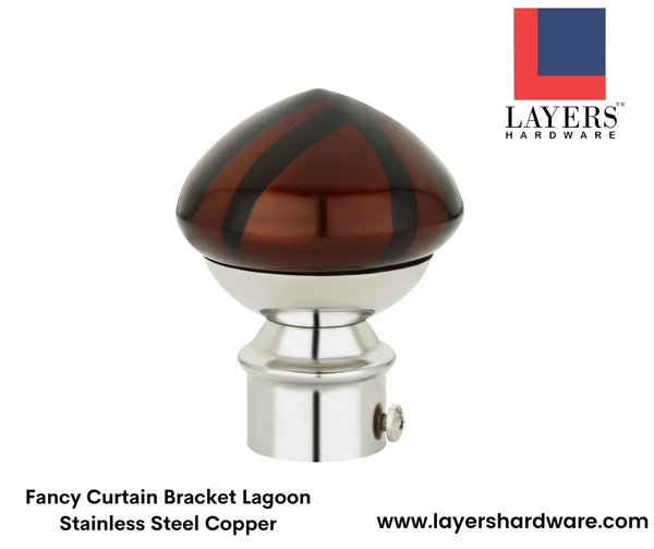 Layers Hardware™ Fancy Curtain Bracket Stainless Steel Lagoon Copper