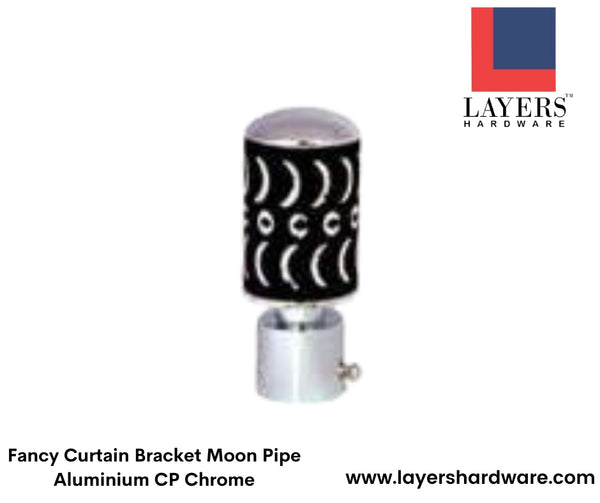 Layers Hardware™ Fancy Bracket Pipe Moon Aluminium Black