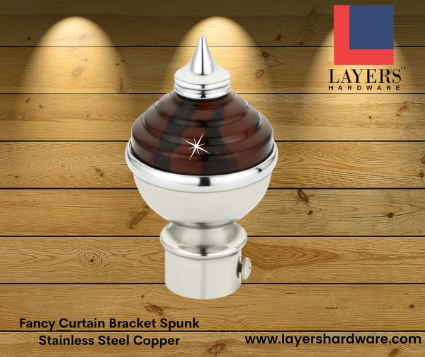 Layers Hardware™ Fancy Curtain Bracket Stainless Steel Spunk Copper
