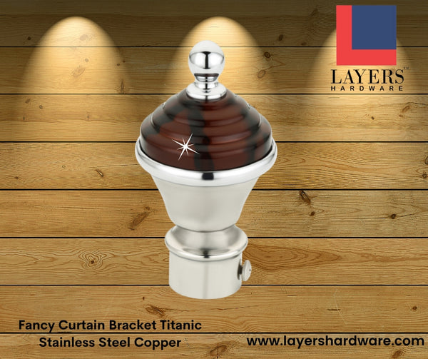 Layers Hardware™ Fancy Curtain Bracket Stainless Steel Titanic Copper