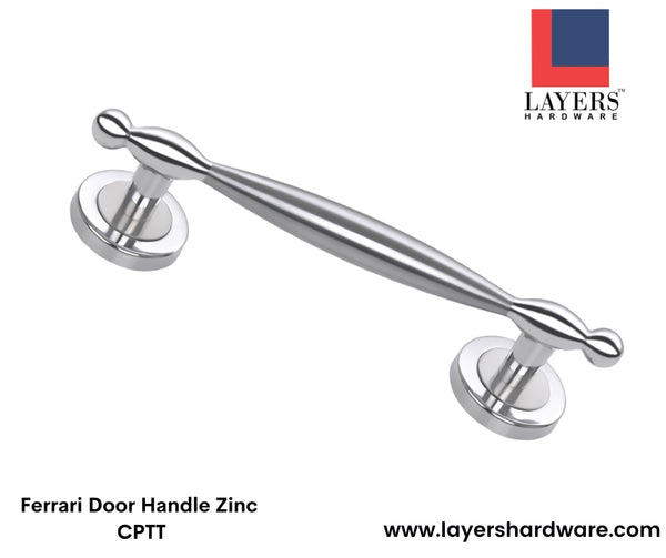 Layers Hardware™ Fancy Door Handle Ferrari Zinc CPTT 160mm