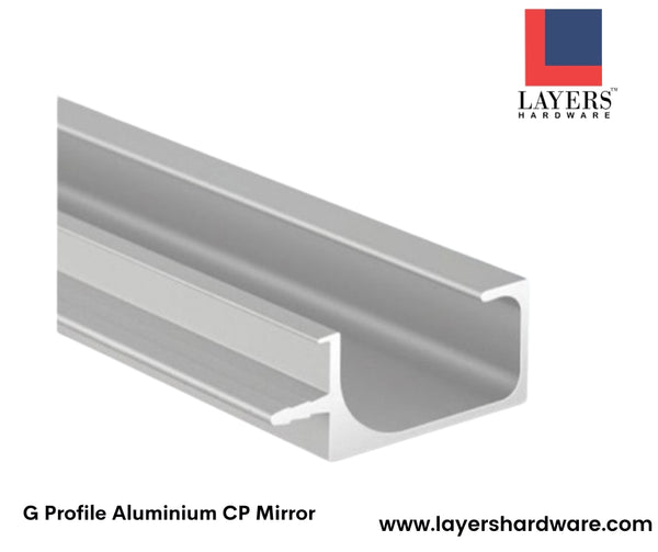 Layers Hardware™ G Profile Aluminum CP Mirror 45mm 10 Ft
