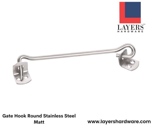 Layers Hardware™ Gate Hook Stainless Steel Round Matt
