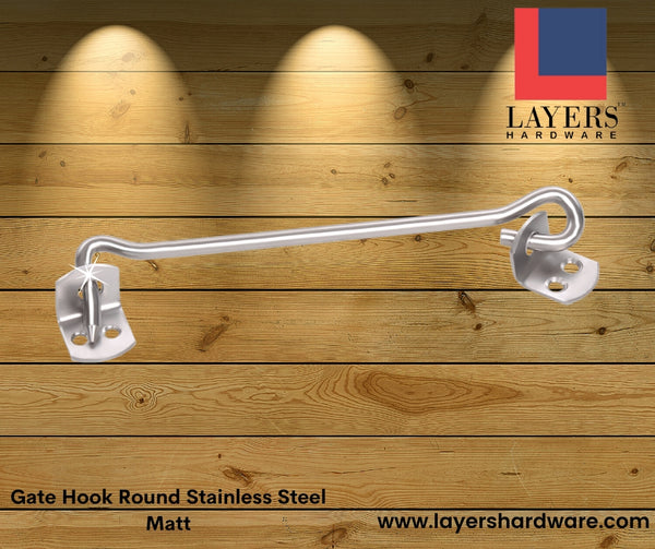 Layers Hardware™ Gate Hook Stainless Steel Round Matt