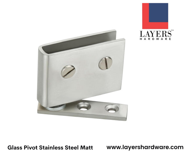 Layers Hardware™ Glass Pivot Stainless Steel Matt