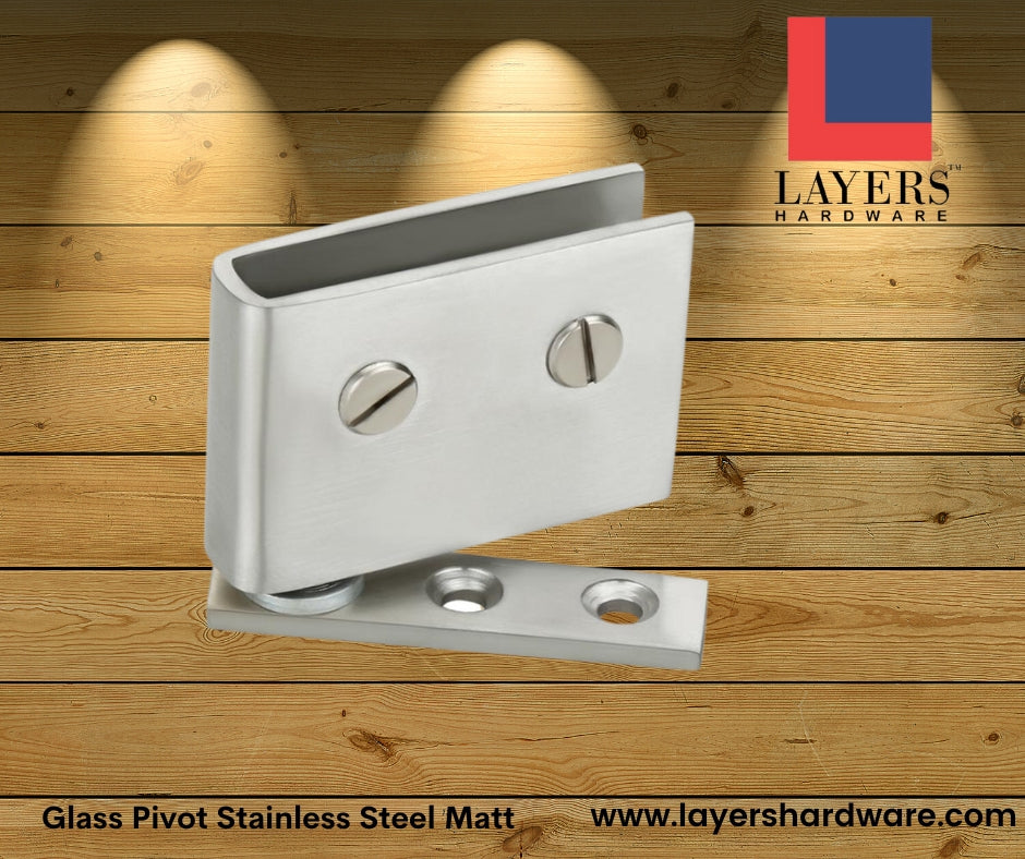 Layers Hardware™ Glass Pivot Stainless Steel Matt