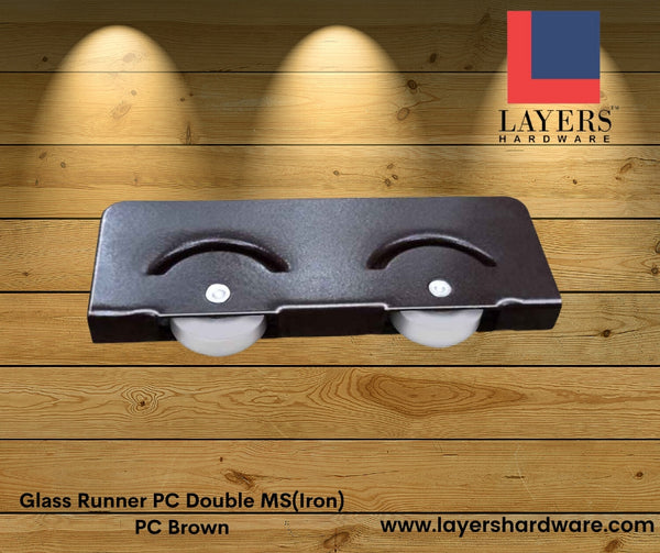 Layers Hardware™ Glass Runner PC Double MS(Iron) PC Brown