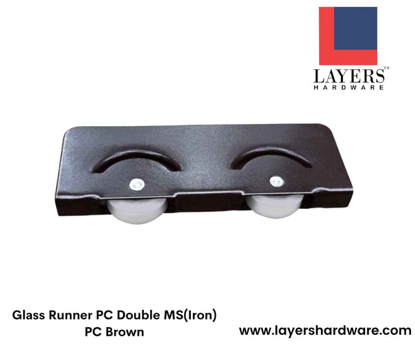 Layers Hardware™ Glass Runner PC Double MS(Iron) PC Brown
