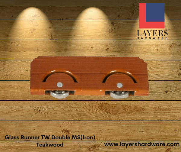 Layers Hardware™ Glass Runner TW Double MS(Iron) Teakwood