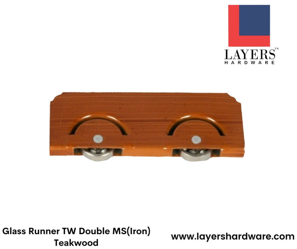 Layers Hardware™ Glass Runner TW Double MS(Iron) Teakwood