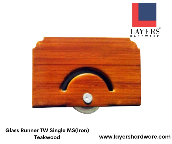Layers Hardware™ Glass Runner TW Single MS(Iron) Teakwood