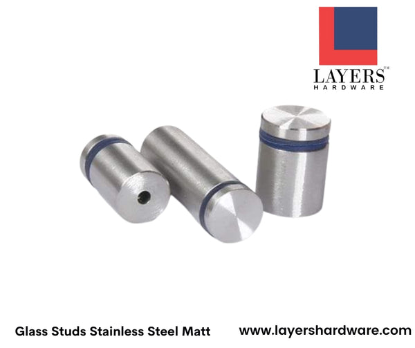 Layers Hardware™ Glass Studs Stainless Steel Matt