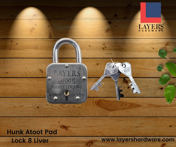 Layers Hardware™ Hunk Atoot Pad Lock 8 Liver MS(Iron) CP Chrome