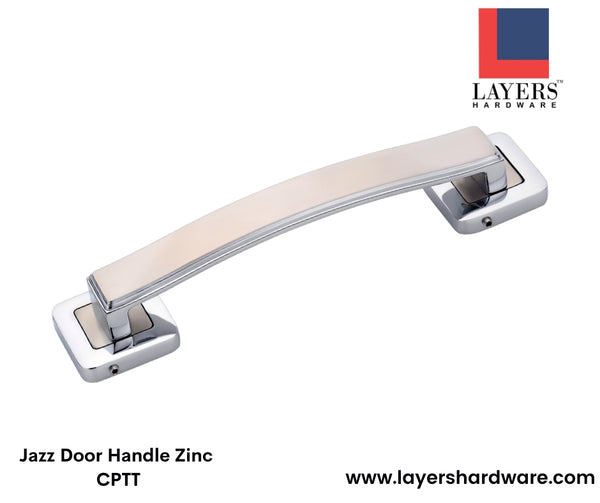 Layers Hardware™ Fancy Door Handle Jazz Zinc CPTT 160mm