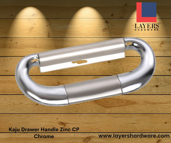 Layers Hardware™ Kaju Drawer Handle Zinc CP Chrome