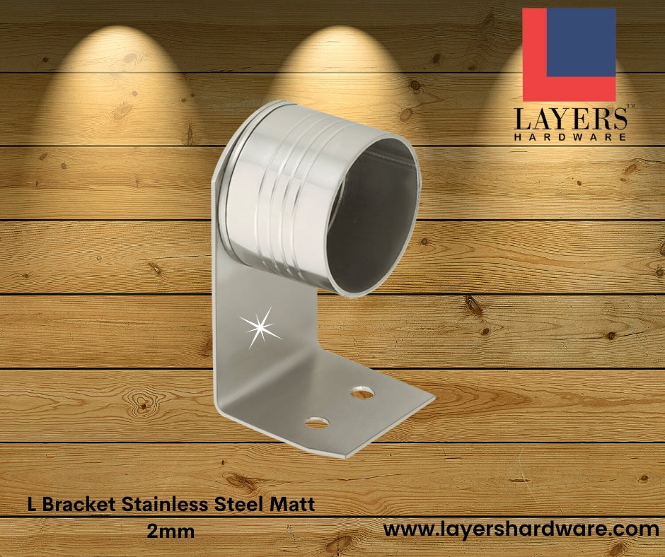 Layers Hardware™ L Bracket Stainless Steel Matt 2mm