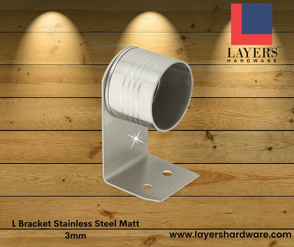 Layers Hardware™ L Bracket Stainless Steel Matt 3mm
