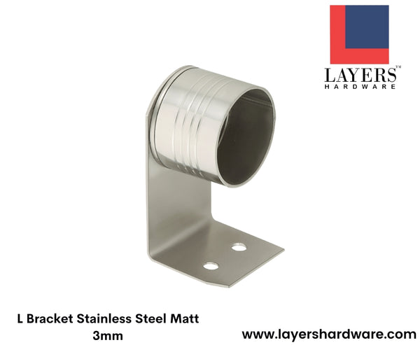 Layers Hardware™ L Bracket Stainless Steel Matt 3mm