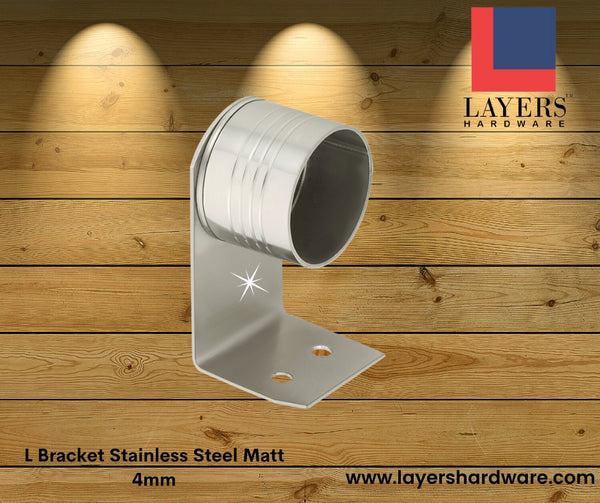 Layers Hardware™ L Bracket Stainless Steel Matt 4mm