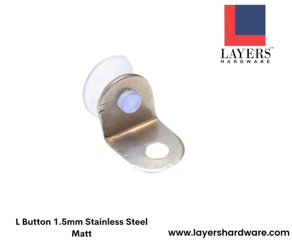 Layers Hardware™ L Button 1.5mm Stainless Steel Matt