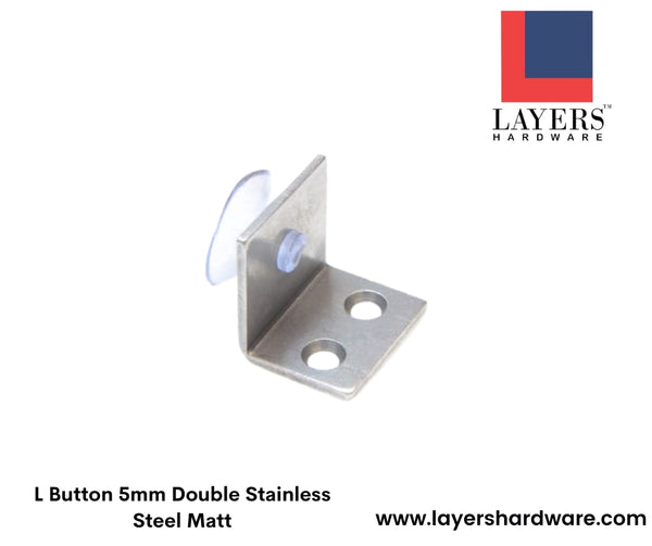 Layers Hardware™ L Button 5mm Stainless Steel Matt