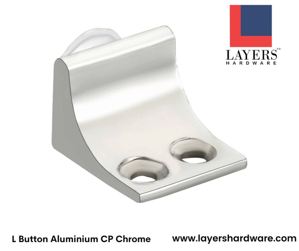 Layers Hardware™ L Button Aluminium CP Chrome