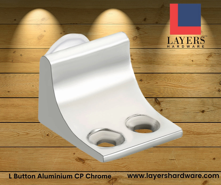 Layers Hardware™ L Button Aluminium CP Chrome