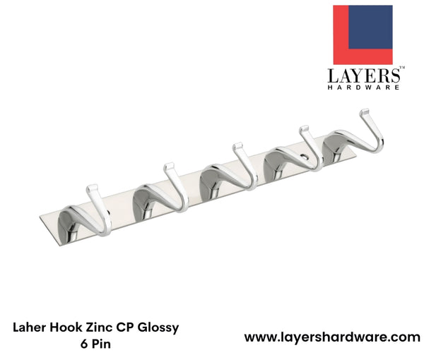 Layers Hardware™ Laher Hook Zinc CP Glossy 6 Pin