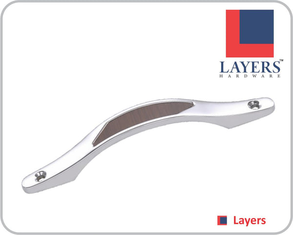 Layers Hardware™ Layers Cabinet Handle Zinc CP Wengy (Front Screw)
