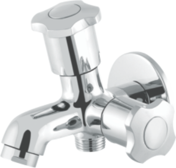 Layers Hardware™ Lotus 2 Way Bib Cock Brass CP Chrome QT 15mm