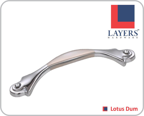 Layers Hardware™ Lotus Dum Cabinet Handle Zinc CPTT (Front Screw)