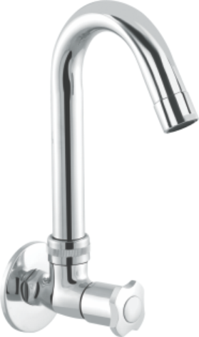 Layers Hardware™ Lotus Sink Cock Pipe Swing Sprout Brass CP Chrome QT 15mm