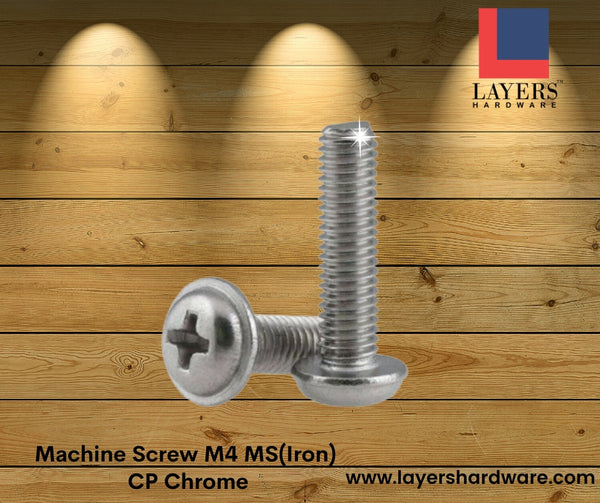 Layers Hardware™ Machine Screw M4 MS(Iron) CP Chrome
