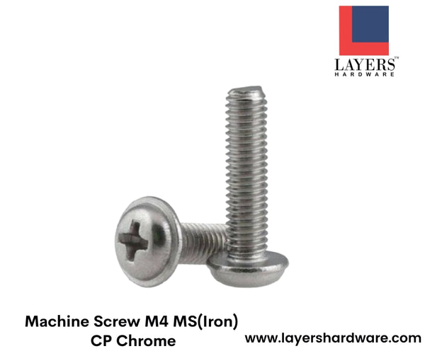 Layers Hardware™ Machine Screw M4 MS(Iron) CP Chrome