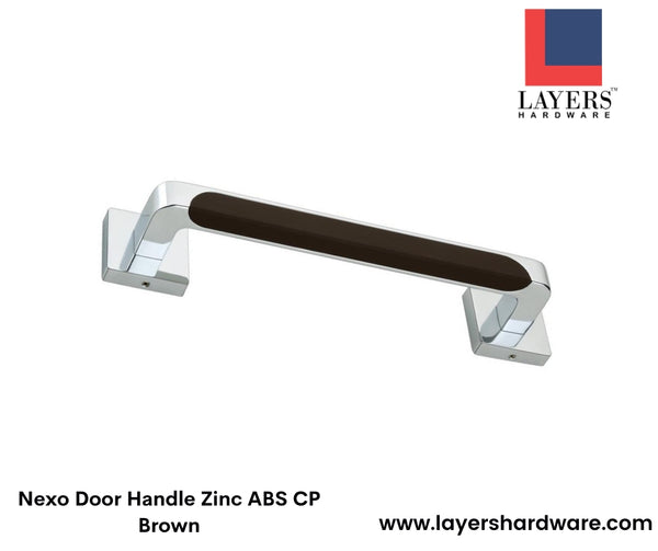 Layers Hardware™ Fancy Door Handle Nexo Zinc ABS CP Brown 192mm