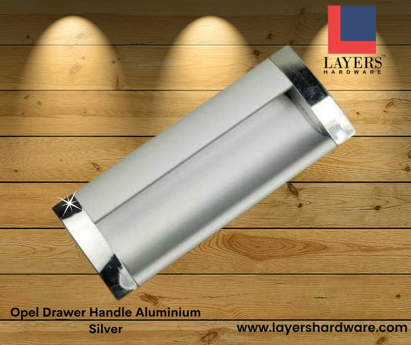 Layers Hardware™ Opel Drawer Handle Aluminium Silver