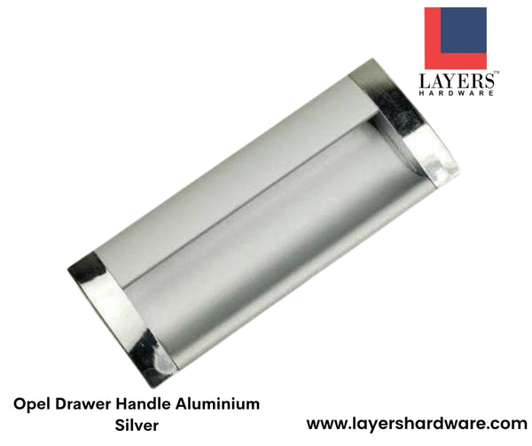 Layers Hardware™ Opel Drawer Handle Aluminium Silver