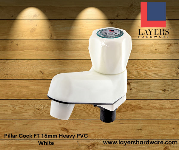 Layers Hardware™ Pillar Cock FT 15mm Heavy PVC White