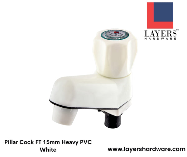 Layers Hardware™ Pillar Cock FT 15mm Heavy PVC White