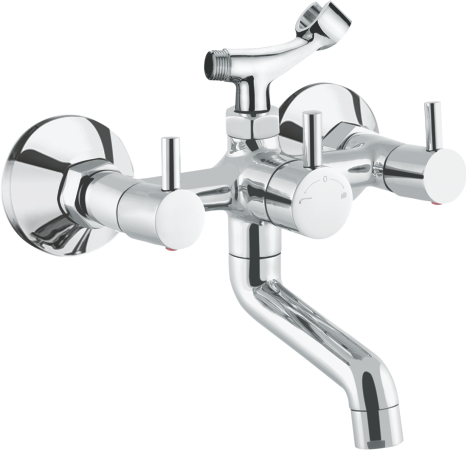 Layers Hardware™ Polo Wall Mixer Crunch Brass CP Chrome QT 15mm