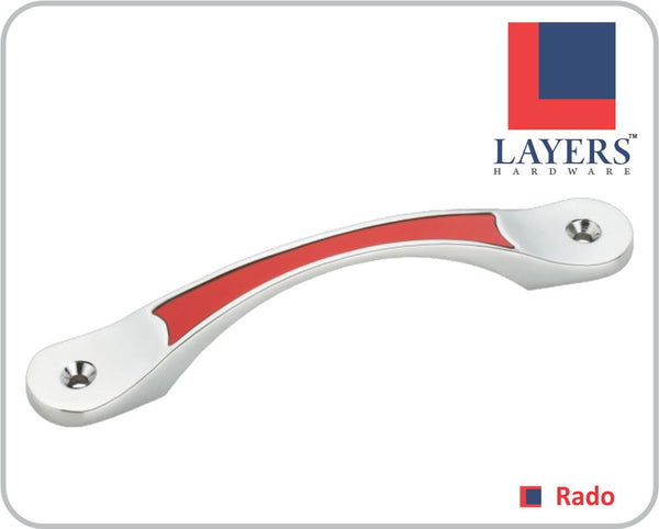 Layers Hardware™ Rado Cabinet Handle Zinc CP Wengy (Front Screw)