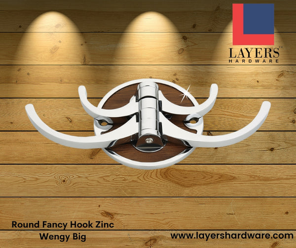 Layers Hardware™ Round Fancy Hook Zinc Wengy Big