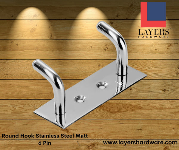 Layers Hardware™ Round Hook Stainless Steel Matt