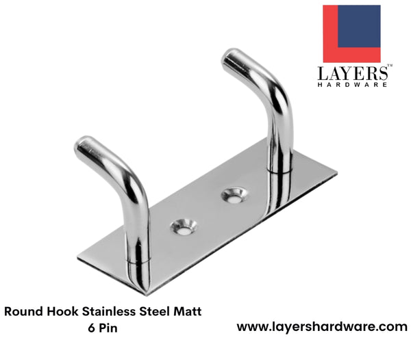 Layers Hardware™ Round Hook Stainless Steel Matt